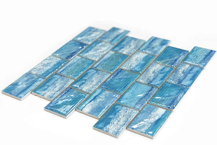 Icy Blue 2" x 3" Porcelain Pool Tile