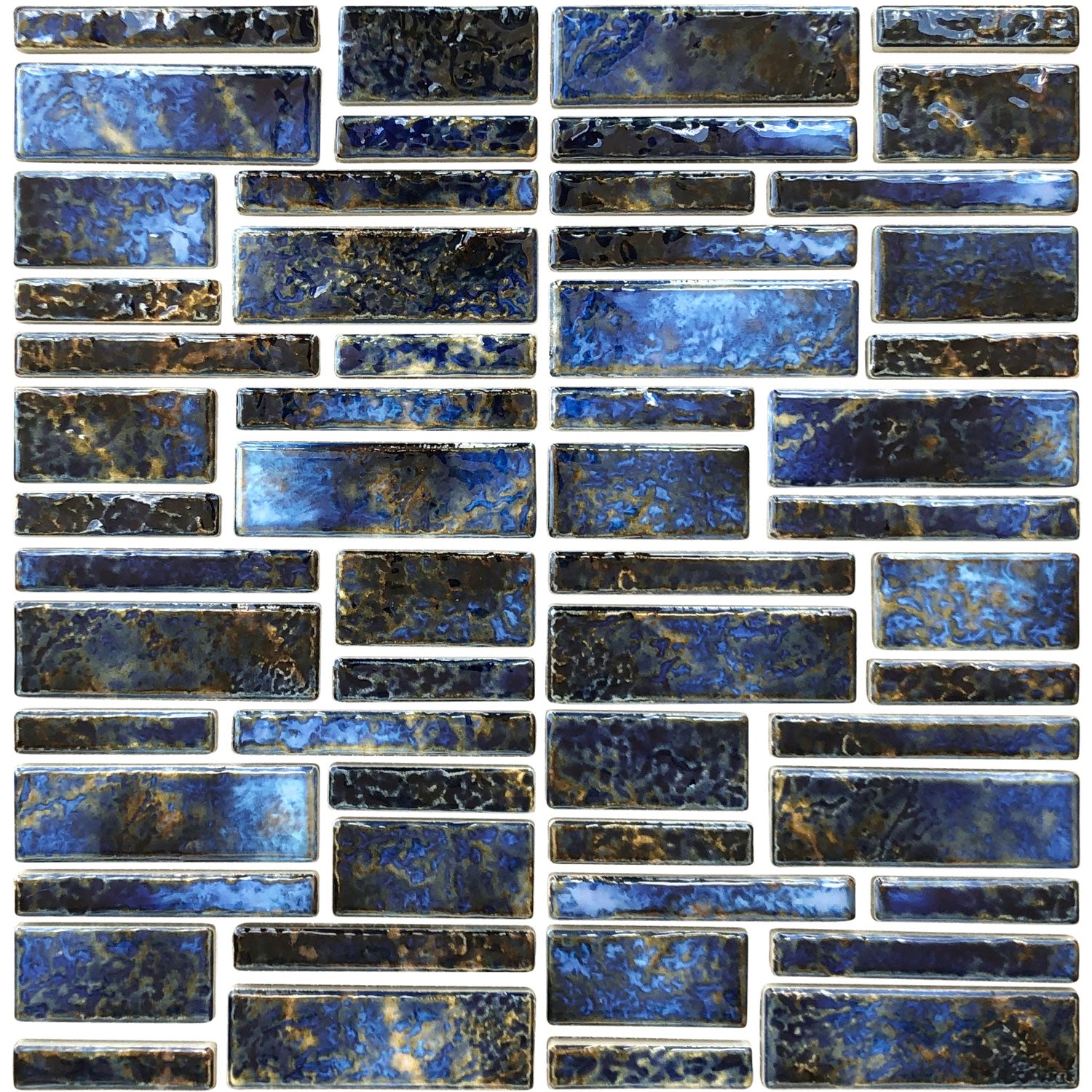 Summer Blue Random Block Porcelain Waterline Pool Tile – AquaTiles