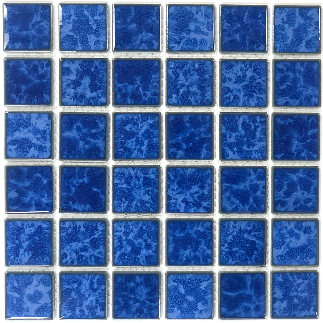 Sapphire Blue 2" x 2" Porcelain Pool Tile