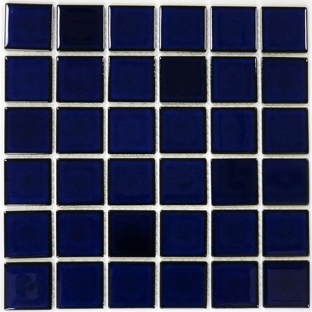 Royal Blue 2" x 2" Porcelain Pool Tile