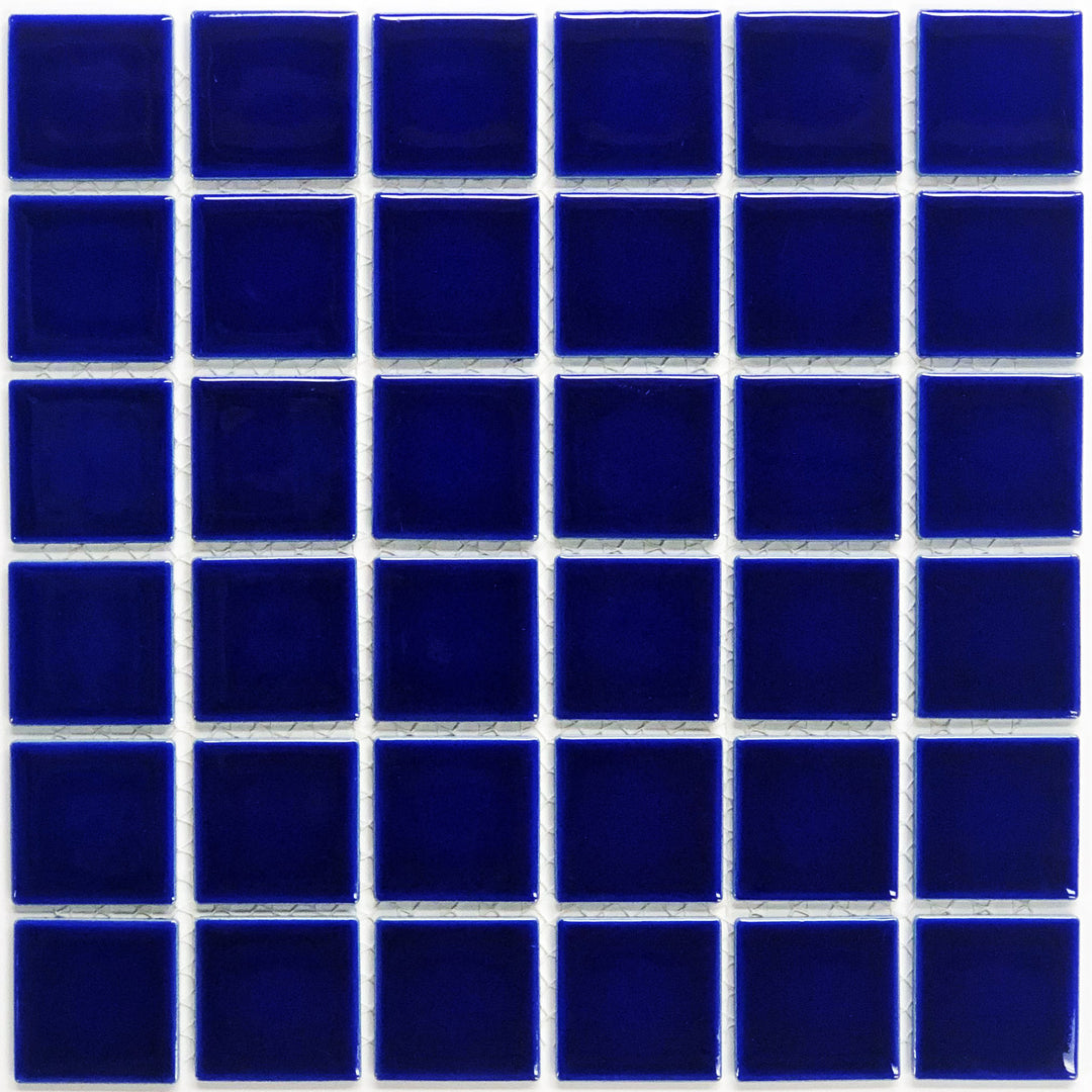 Cobalt Blue 2" x 2" Porcelain Pool Tile
