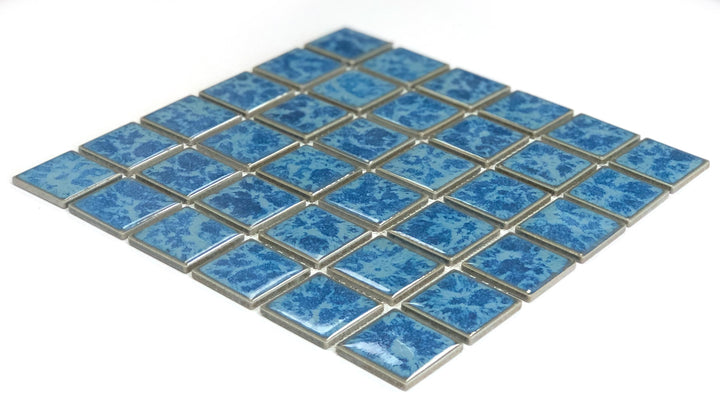 Opal Blue 2" x 2" Porcelain Pool Tile