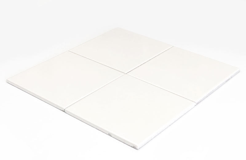 Solid White 6" x 6" Glossy Porcelain Pool Tile
