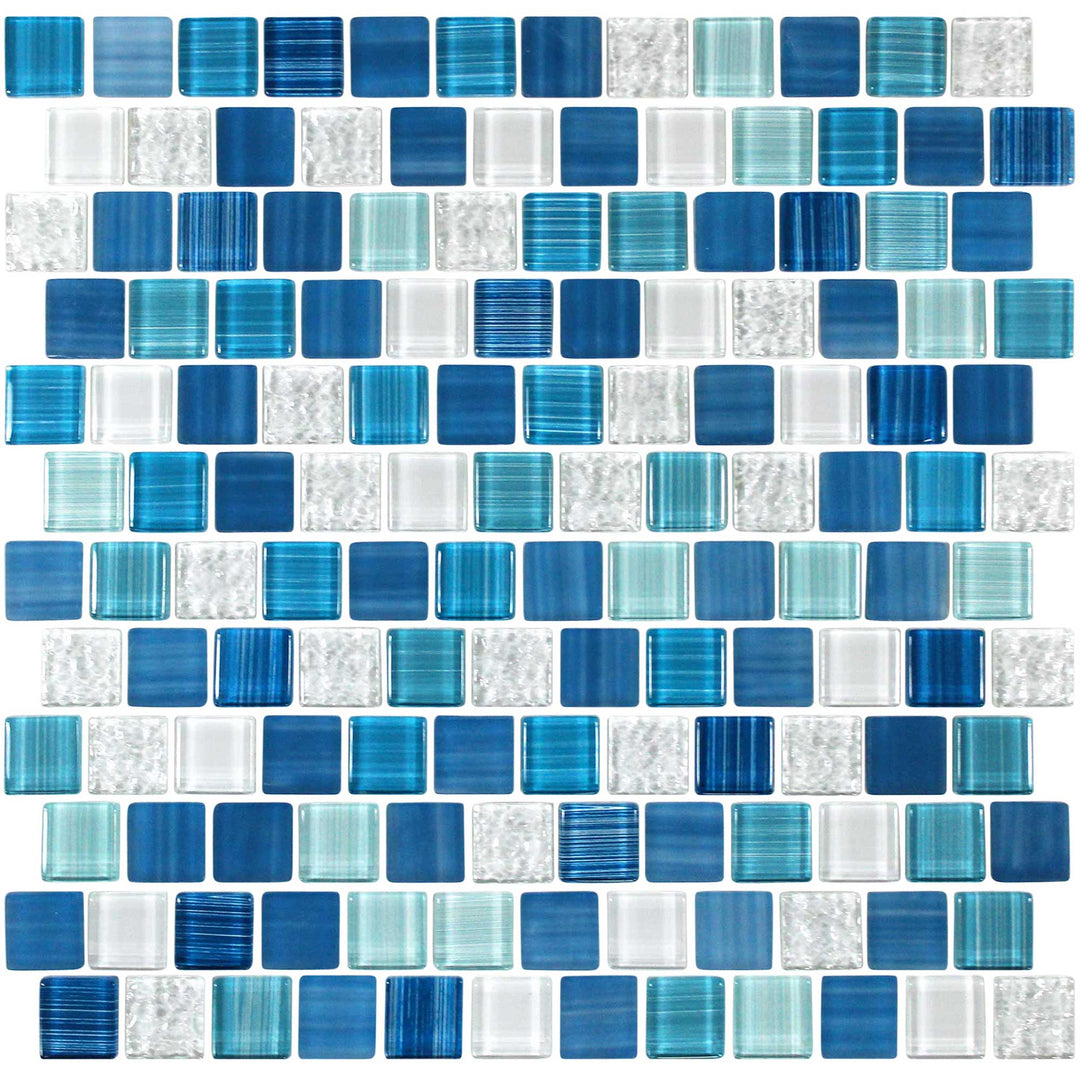 Aegean Blue AT-SP-AE-11 1x1 Glass Pool Tile