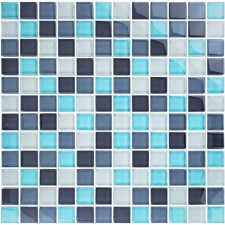 Aqua Blue 1x1 Glass Pool Tile