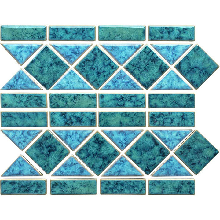 Aqua Marine 6" x 13" 3/4  Waterline Pool Tile