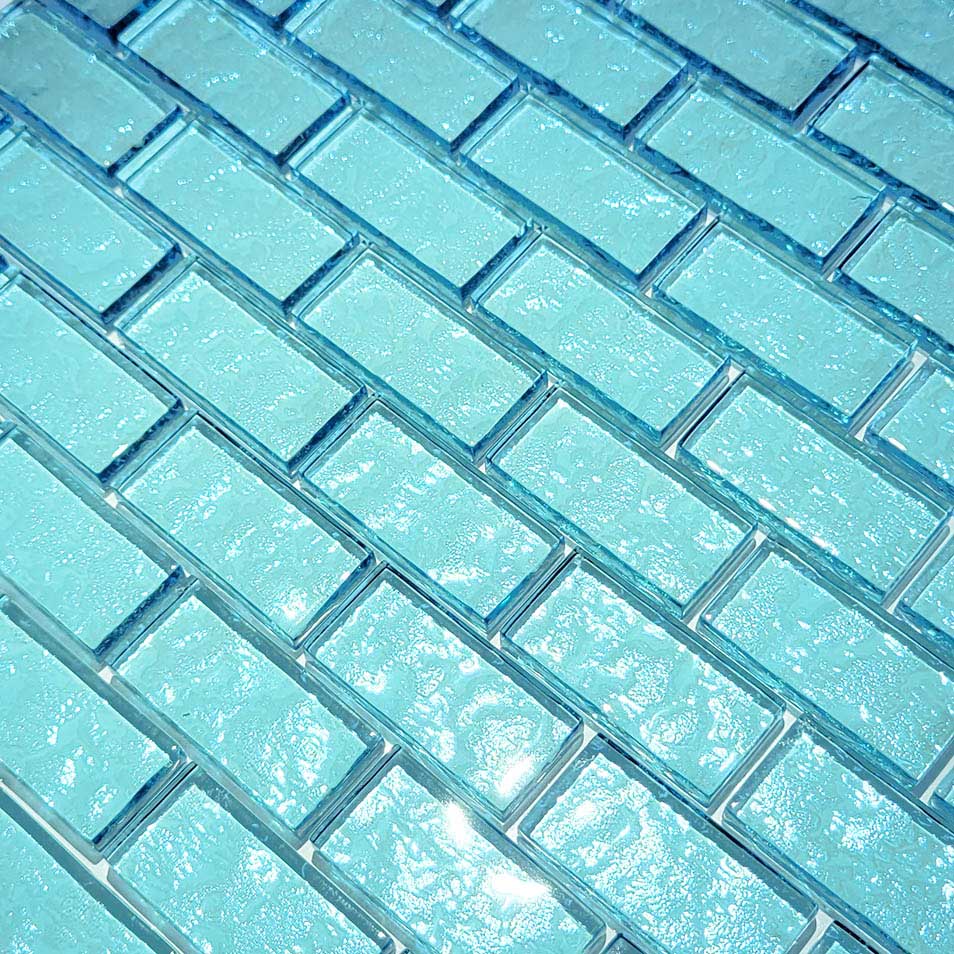 Aquamarine Translucent  1x2 Glass Tile