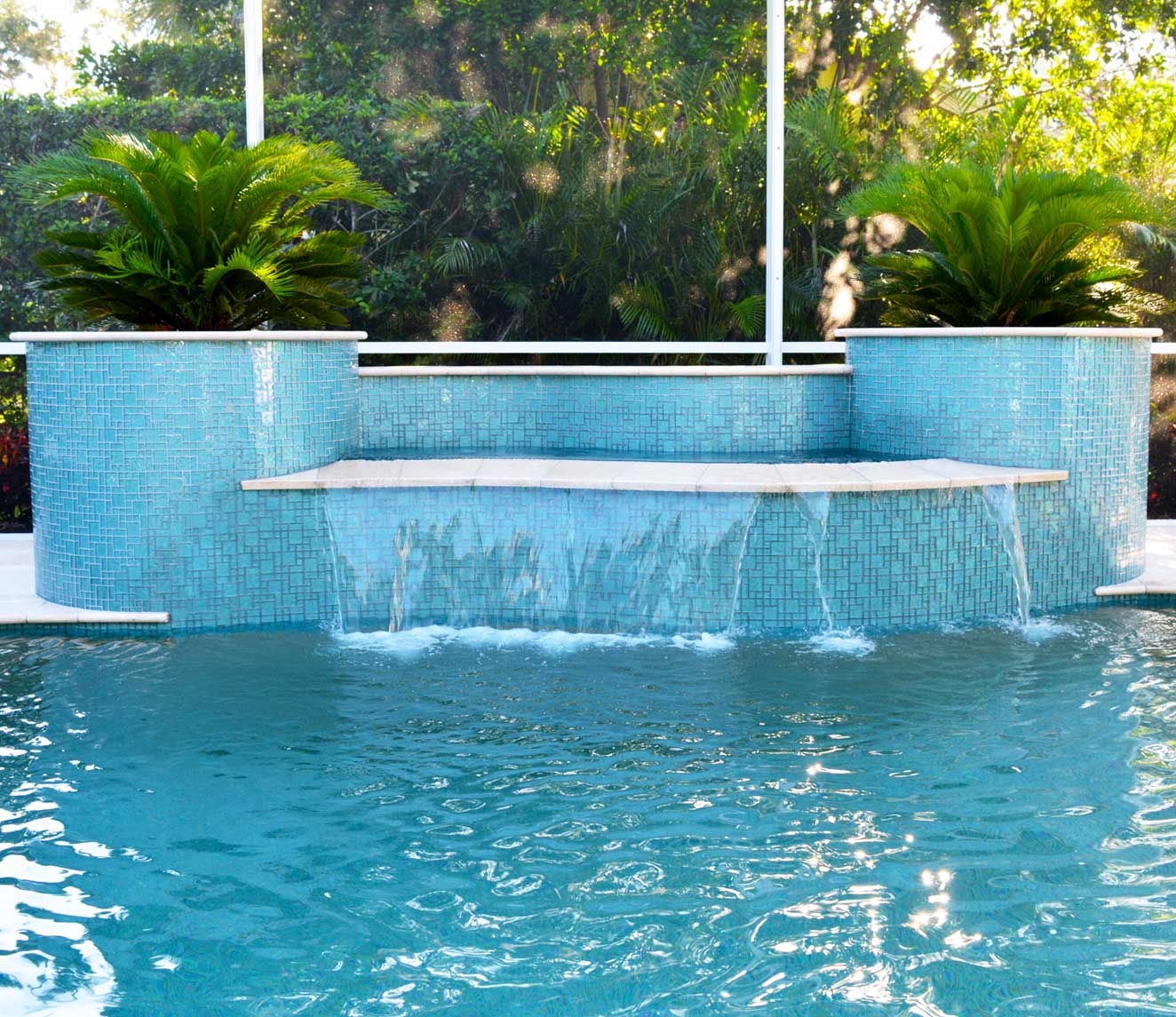 Aquamarine Translucent Random Blocks Glass Tile – AquaTiles