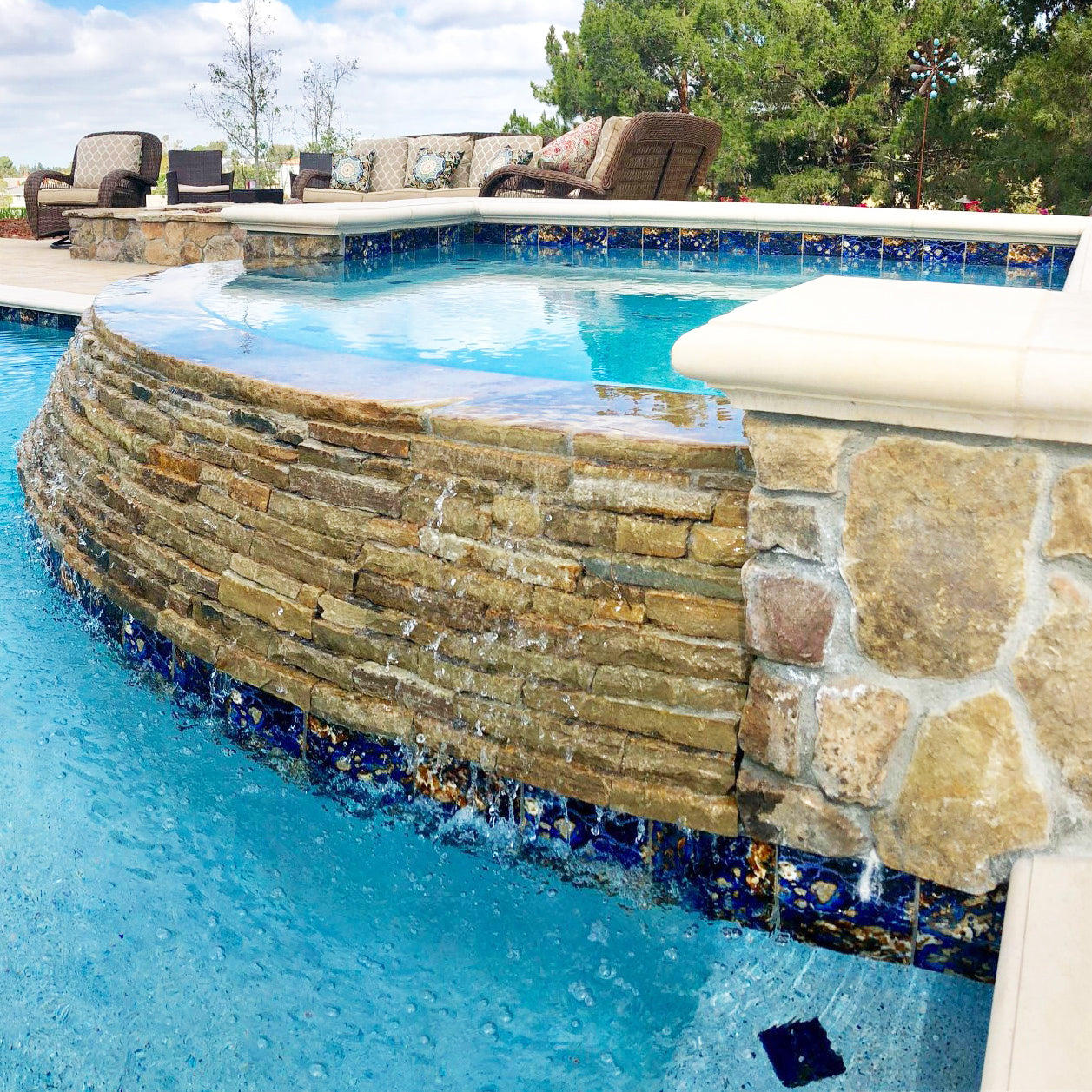 6 Inch Pool Depth Tile Blue Lake 6