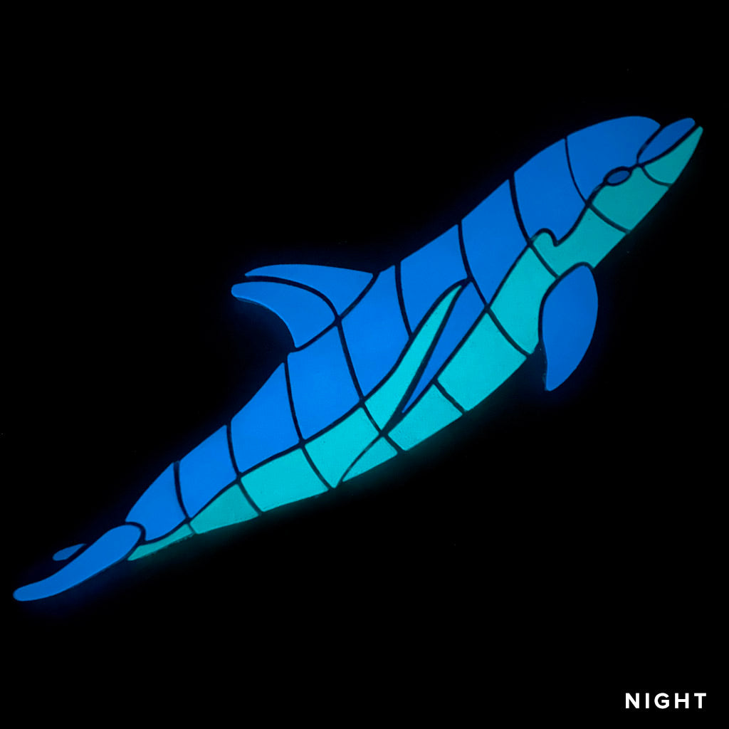 Baby Dolphin Right Glow in the Dark Pool Mosaic