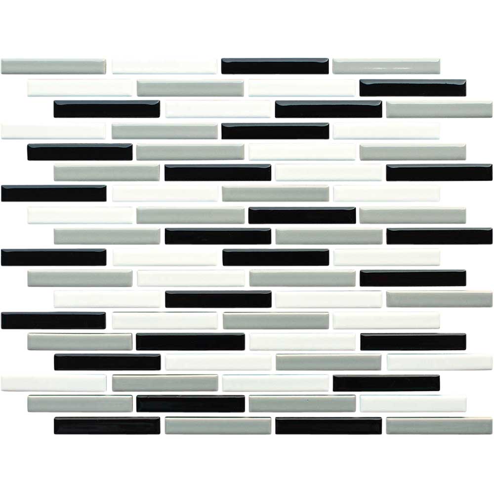 Black White Gray AT-PROLIX-885 Waterline Pool Tile