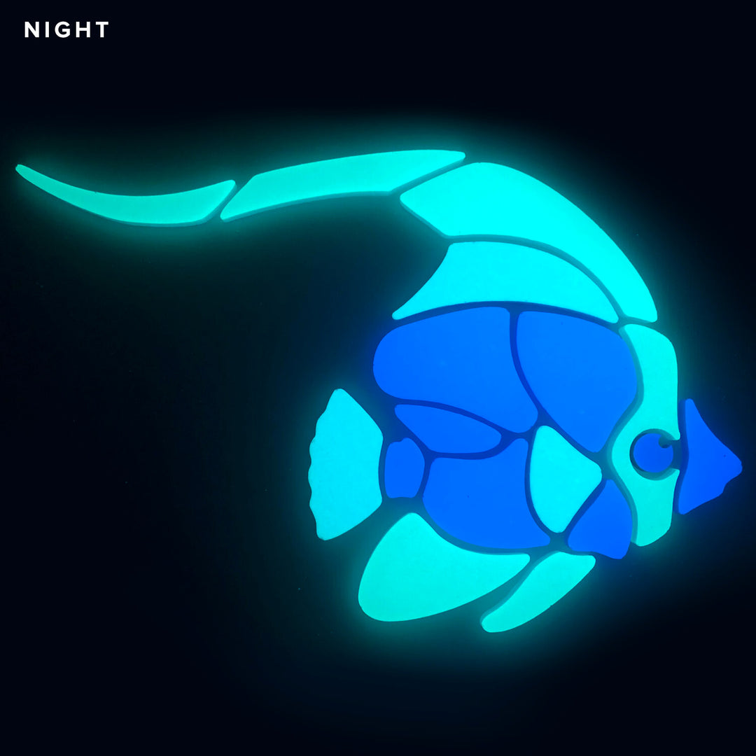 Butterfly Fish Glow in the Dark Pool Mosaic