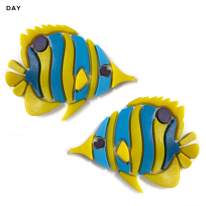 Copperband Butterflyfish Glow in the Dark Pool Mosaic