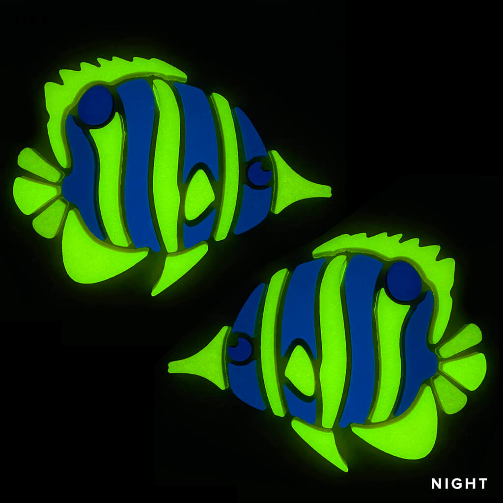 Copperband Butterflyfish Glow in the Dark Pool Mosaic