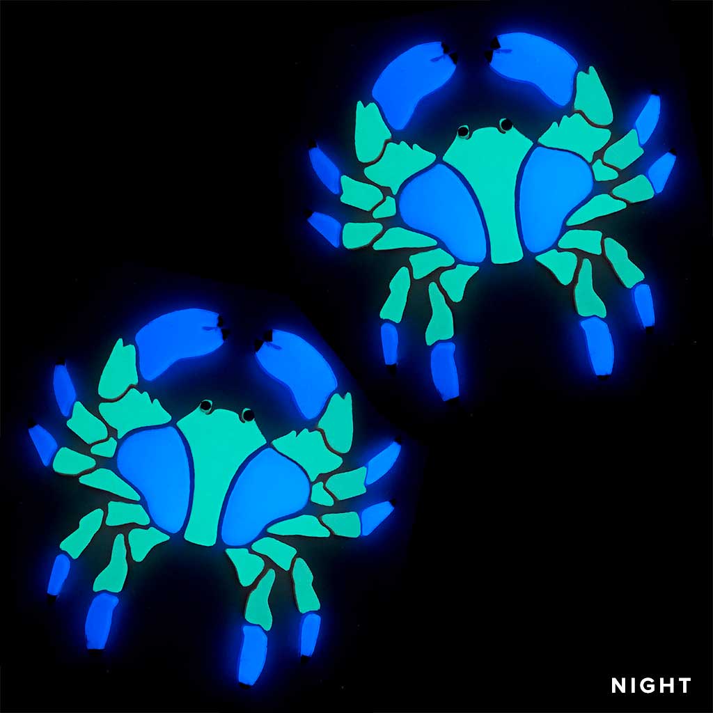 Crab 2 Pack Glow in the Dark Pool Mosaic Night