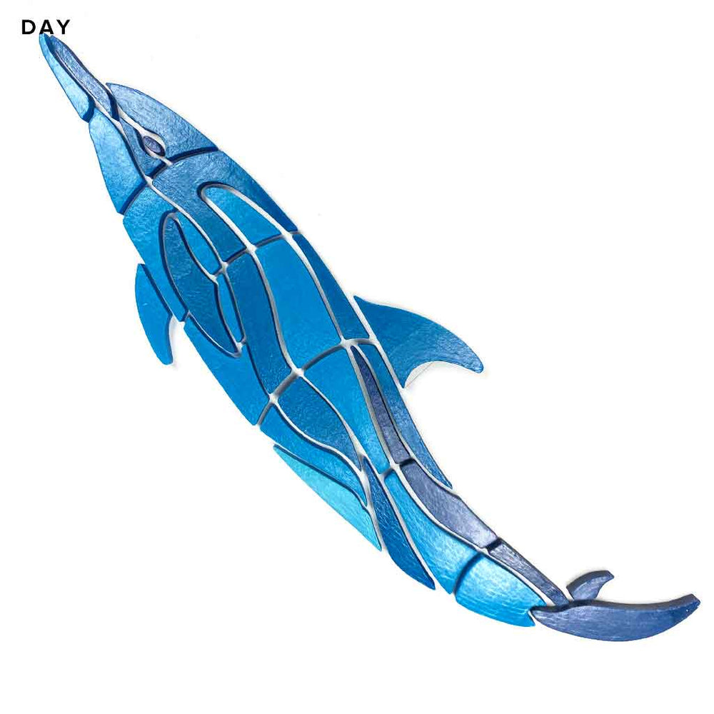 Dancing Dolphin Left Daytime Glow in the Dark Pool Mosaic