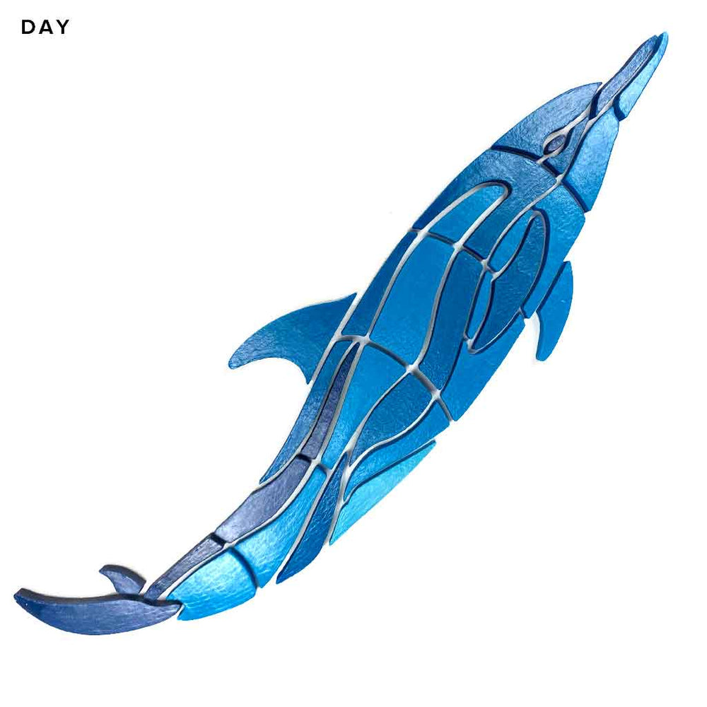 Dancing Dolphin Right Daytime Glow in the Dark Pool Mosaic