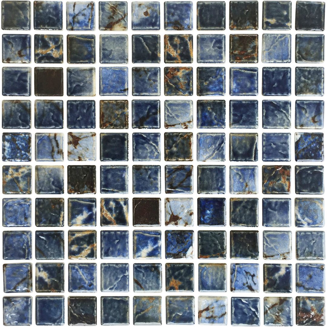 Light Blue Tones 1x1 Porcelain Pool Tile