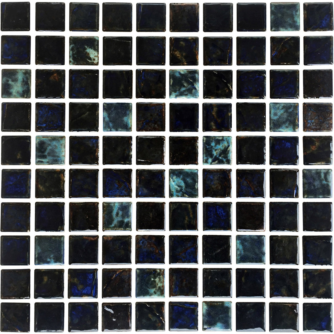 Blue Teal Mix 1x1 Porcelain Pool Tile