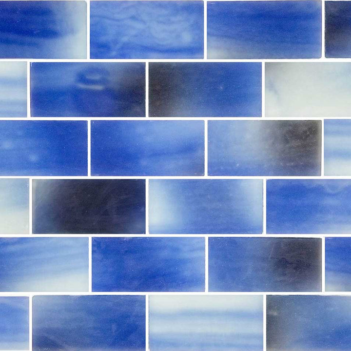 Icy Blue 2x4 Subway Glass Pool Tile