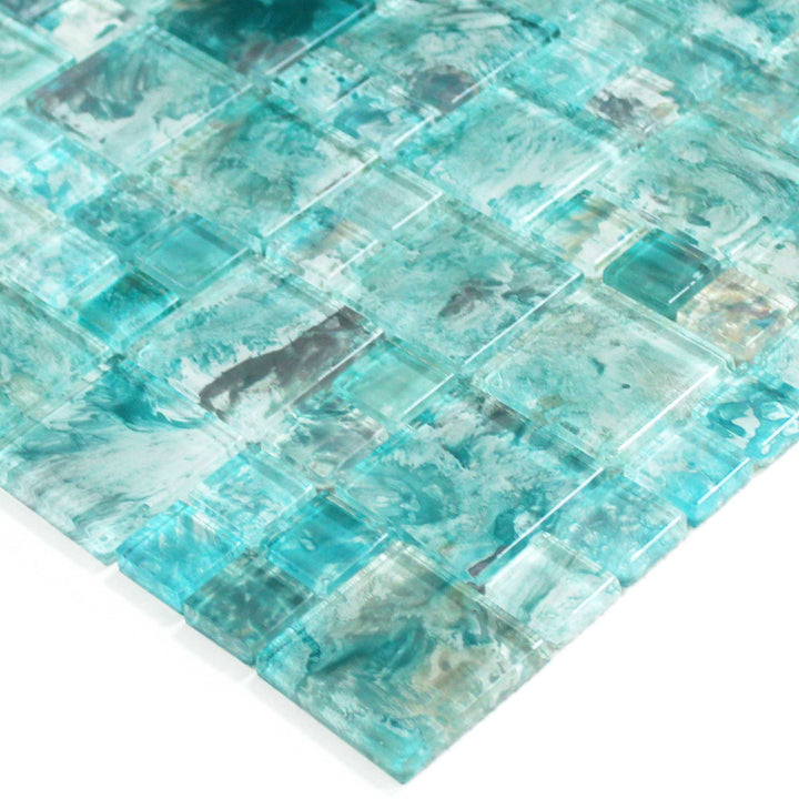 Island Turquoise AT-SP-IT-RB Glass Tile