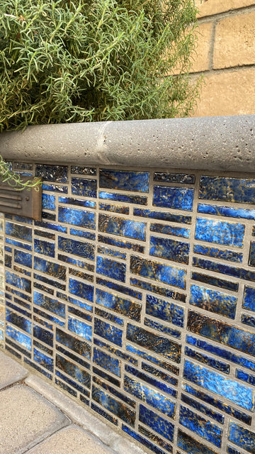 Summer Blue Random Block Porcelain Waterline Pool Tile – AquaTiles