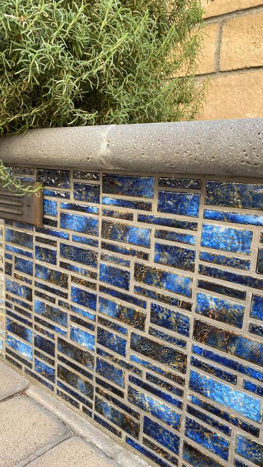 Summer Blue Random Block Porcelain Waterline Pool Tile – AquaTiles