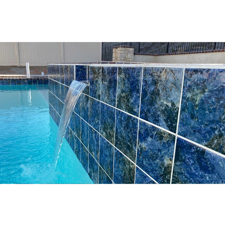 Bermuda Blue 6x6 Porcelain Pool Tile – Raised Wall