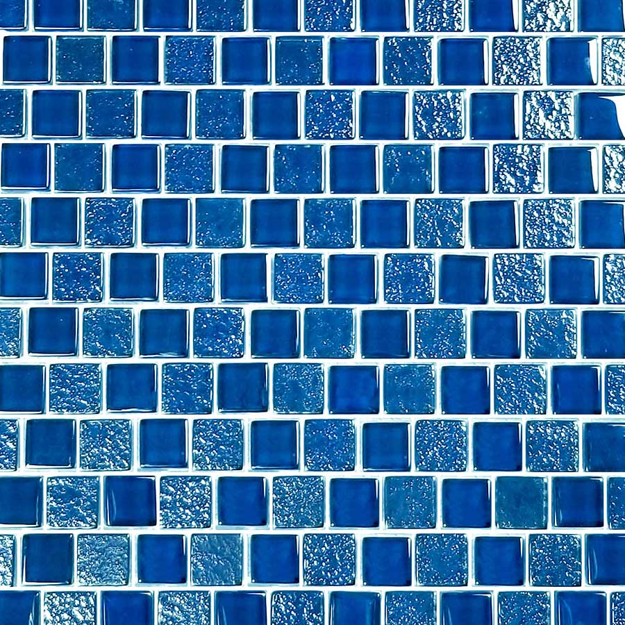 Lustrous Blue 1x1 Glass Pool Tile