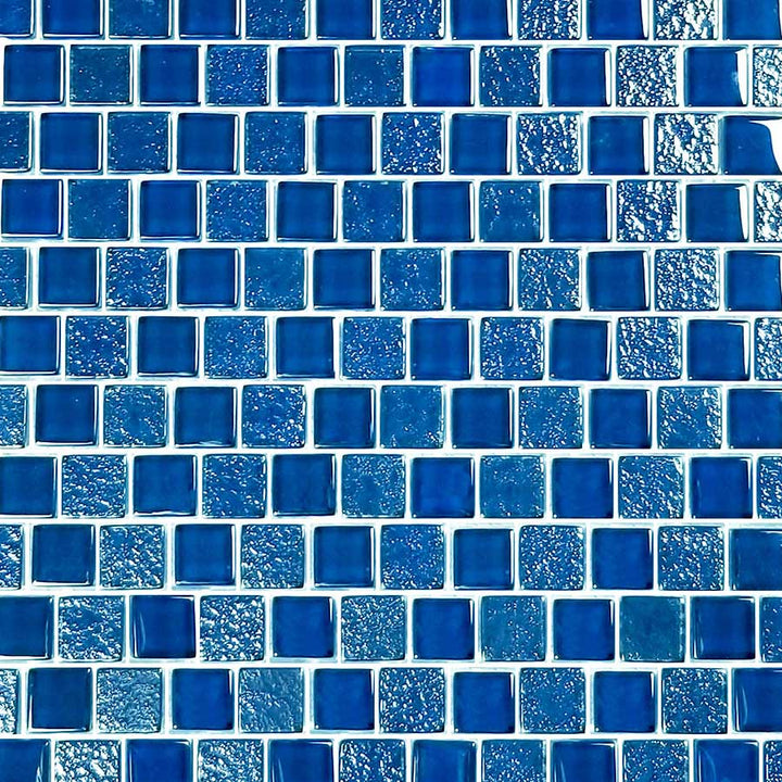 Lustrous Blue 1x1 Glass Pool Tile