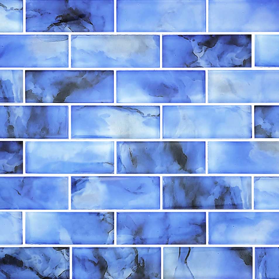 Marble Blue Glass Tile