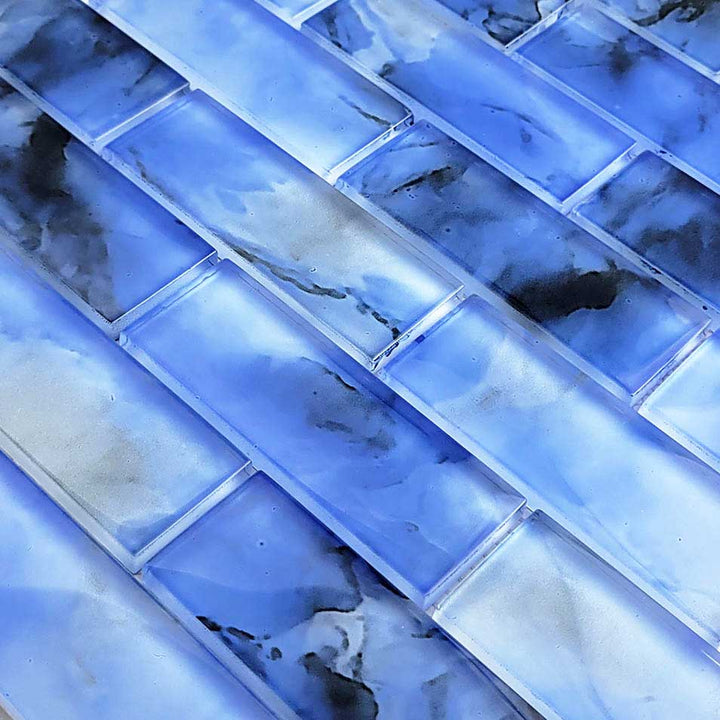 Marble Blue Glass Pool Tile