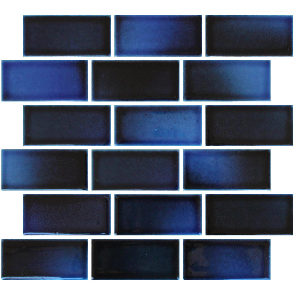 Misty Blue Subway Waterline Pool Tile