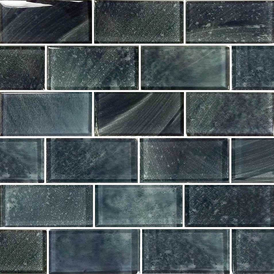 Misty Gray Subway Glass Pool Tile