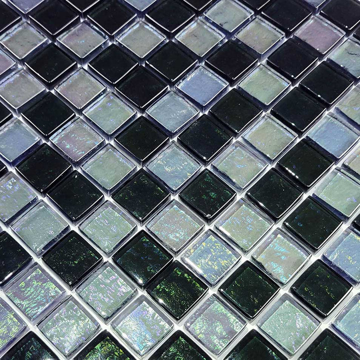 Moonlight Iridescent 1″ x 1″ Waterline Glass Pool Tile