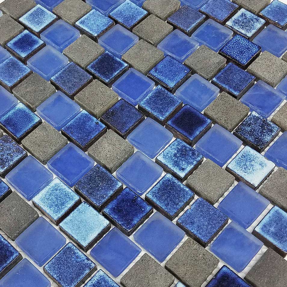 Moonscape Light Blue 1x1 Glass Pool Tile