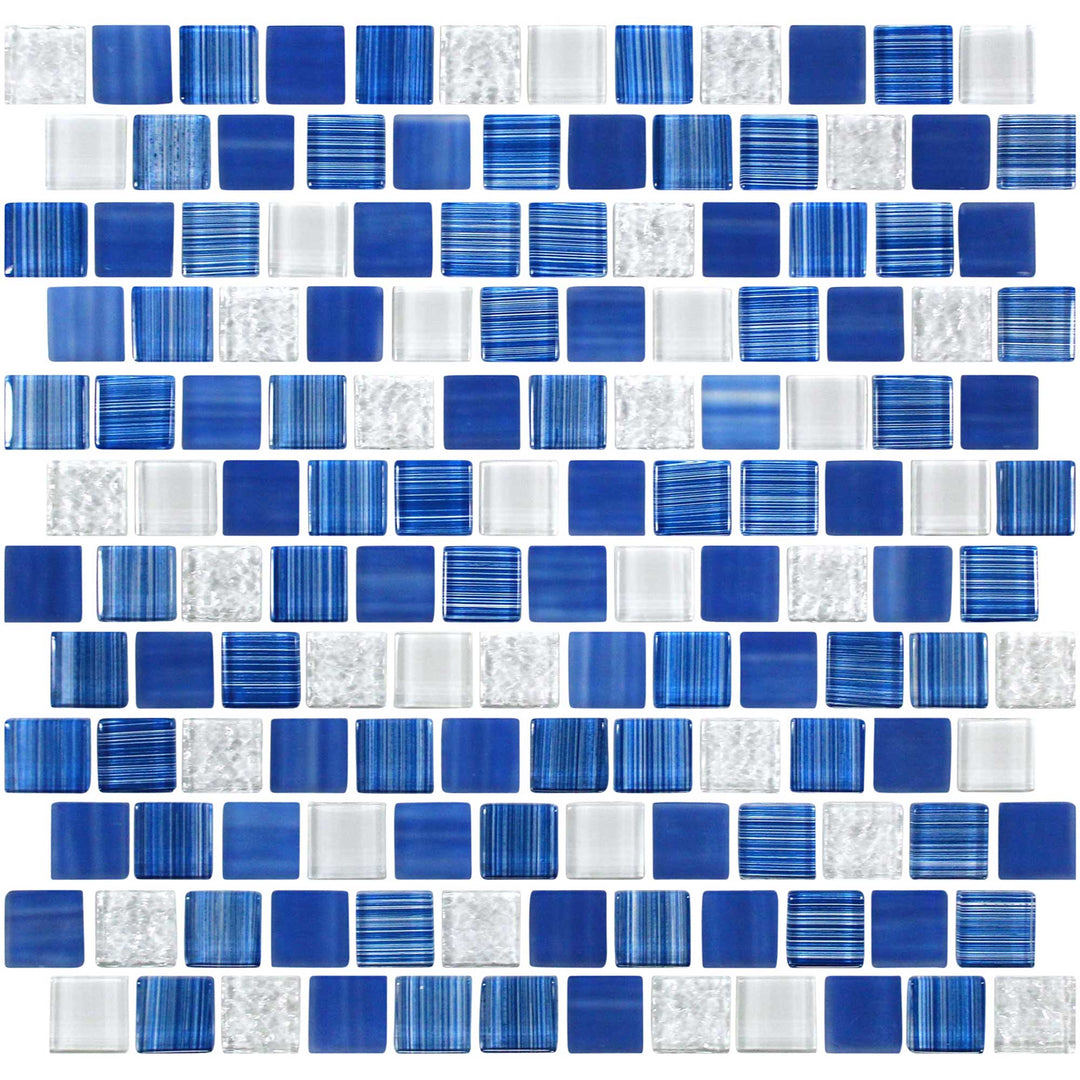 Naxos Blue AT-SP-NB-11 1x1 Glass Pool Tile