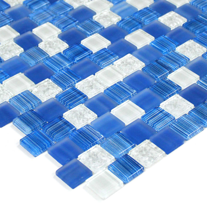 Naxos Blue AT-SP-NB-11 1x1 Glass Tile