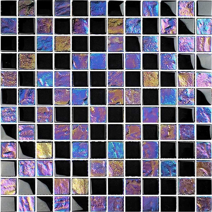 Nero Black AT-AM-NERO-11 Glass Pool Tile