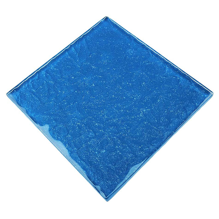 Ocean Waves Blue 6x6 Waterline Glass Tile