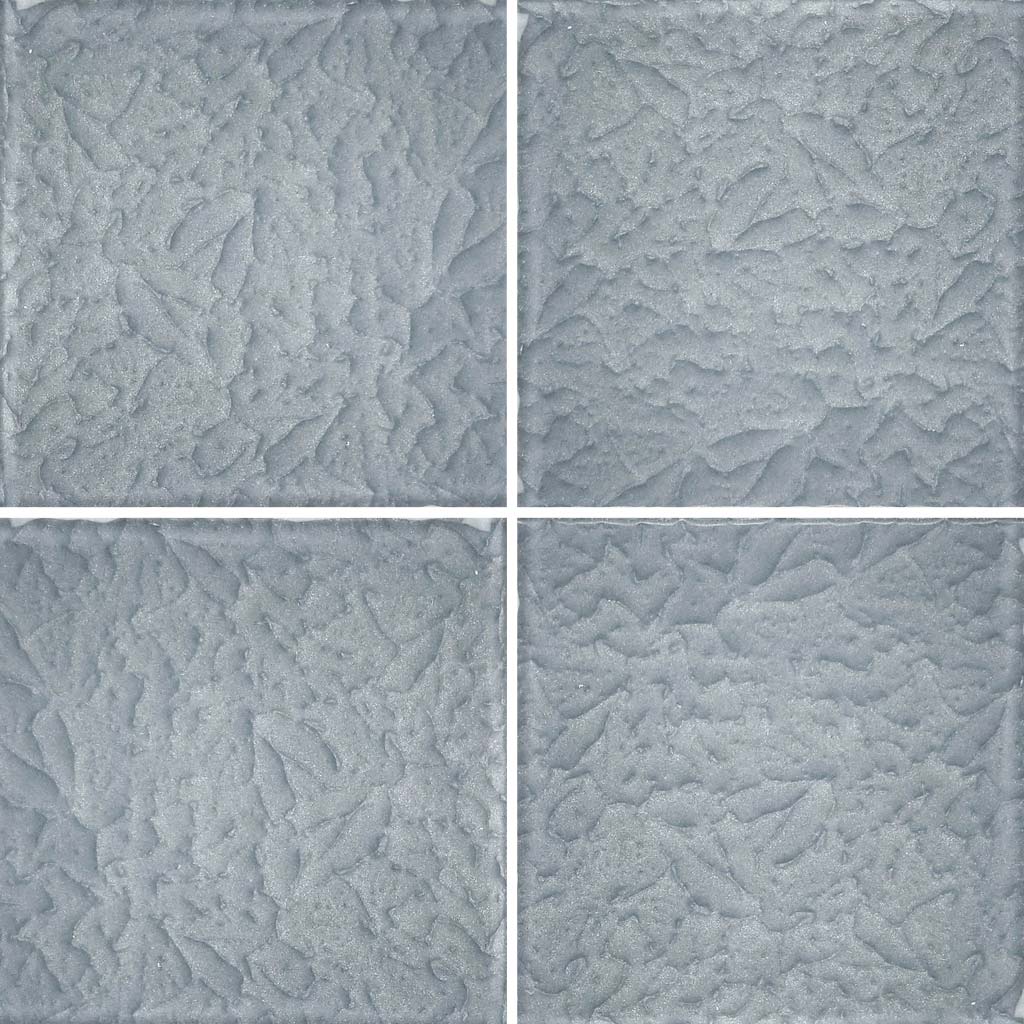 Ocean Waves Gray 6x6 Glass Pool Tile