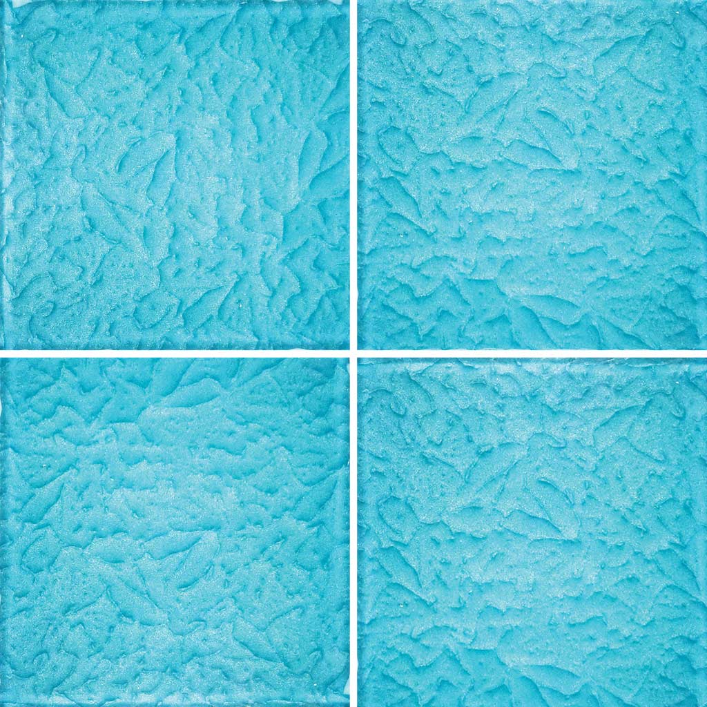 Ocean Waves Turquoise 6x6 Glass Pool Tile