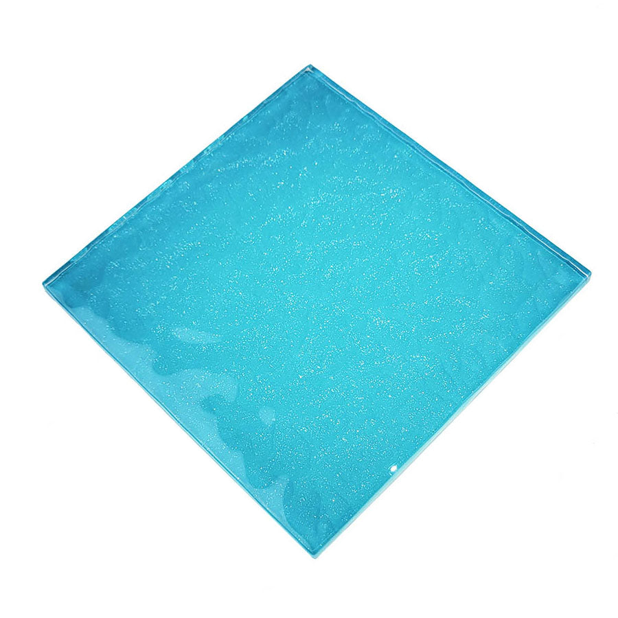 Ocean Waves Turquoise 6x6 Glass Tile