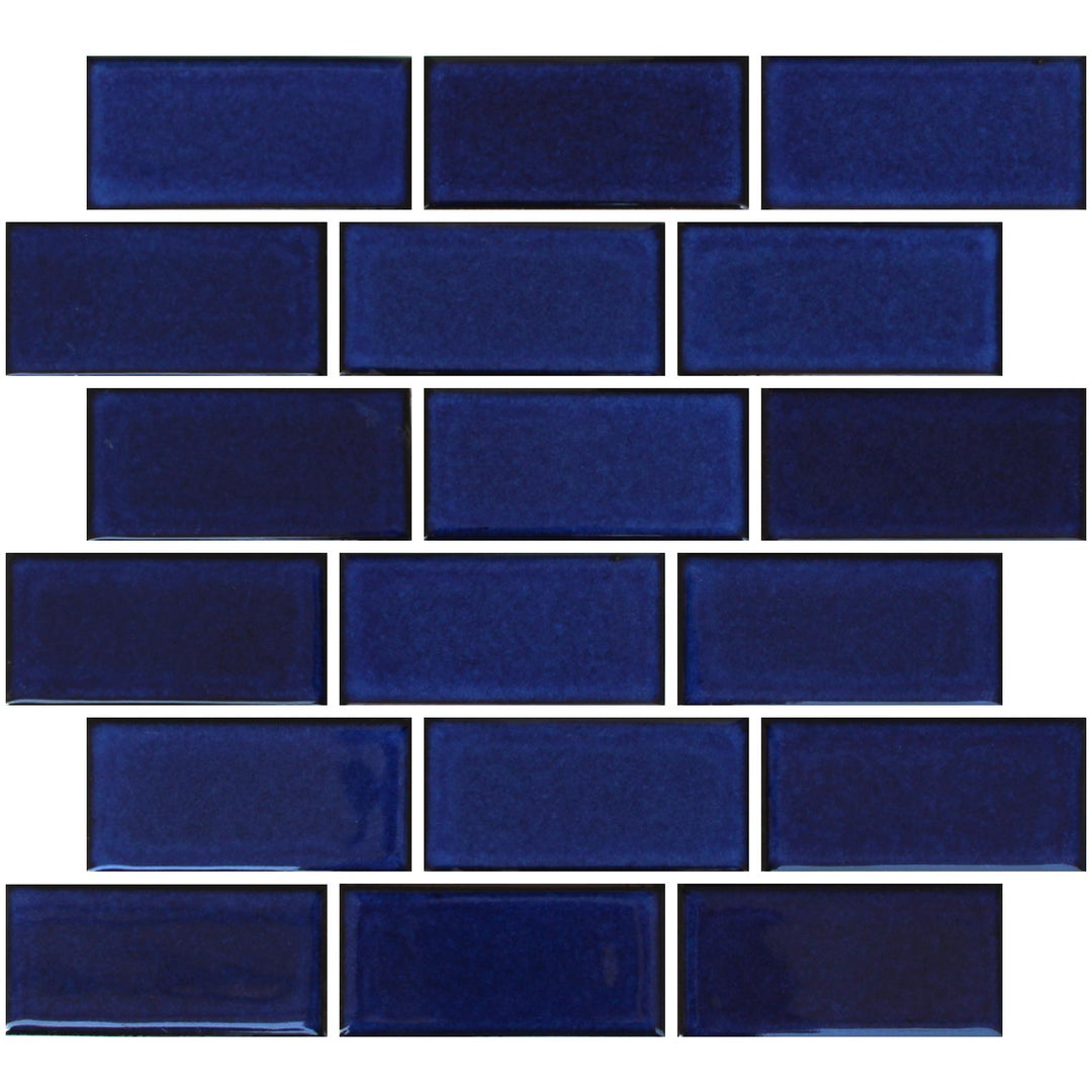 Royal Blue 2x4 Waterline Porcelain Pool Tile