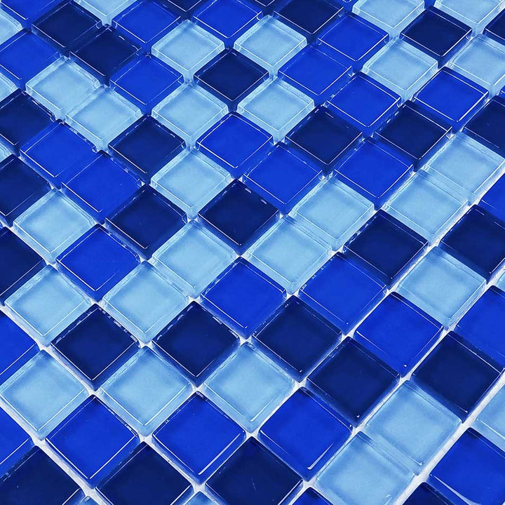 Royal Blue Mix 1″ x 1″ Glass Pool Tile