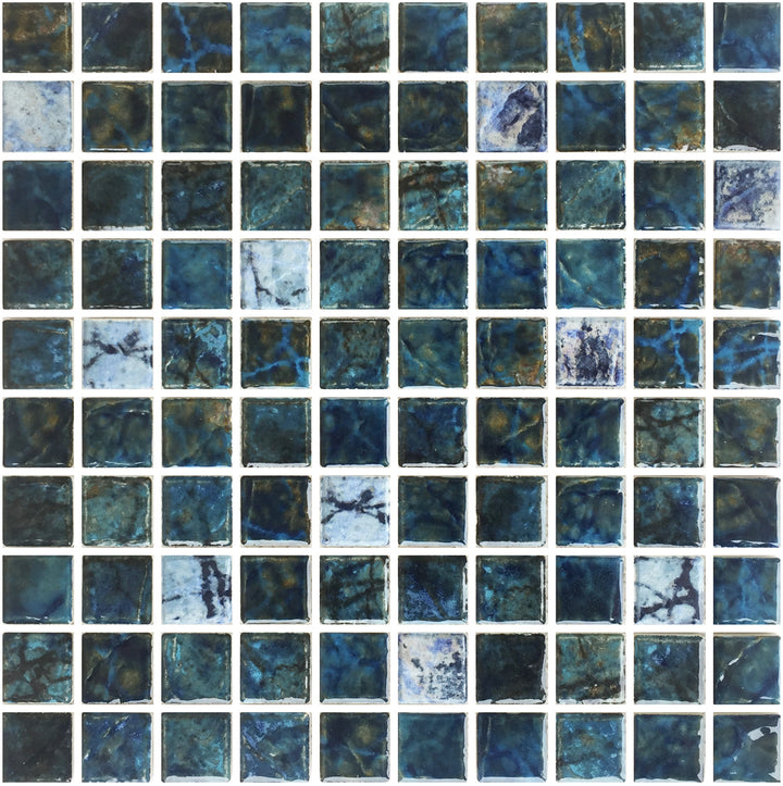 Teal Blue 1x1 Porcelain Pool Tile