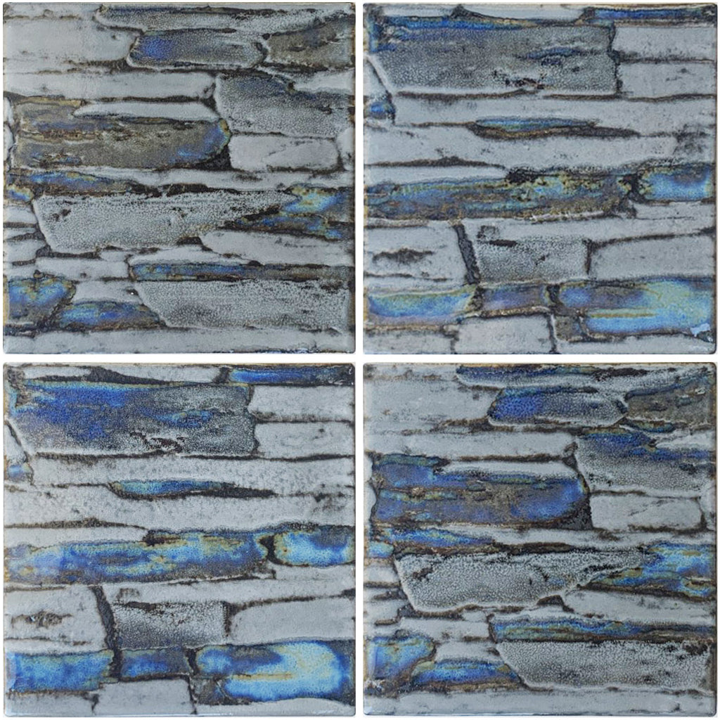 Gray Stone 6" x 6" Porcelain Waterline Pool Tile