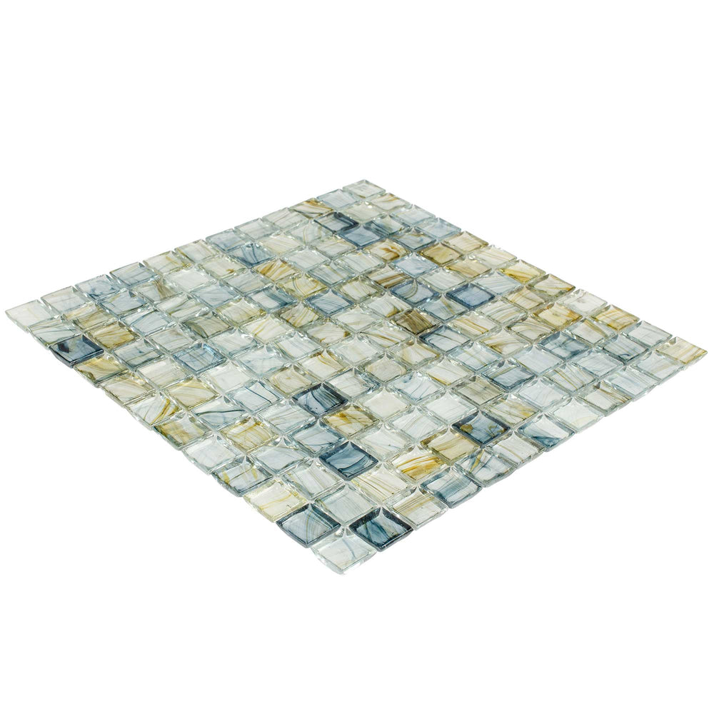 Crystal Torreon 1x1 Waterline Glass Pool Tile