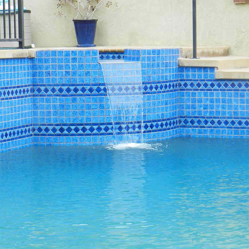 Sapphire Blue 6" x 13" 3/4  Waterline Pool Tile