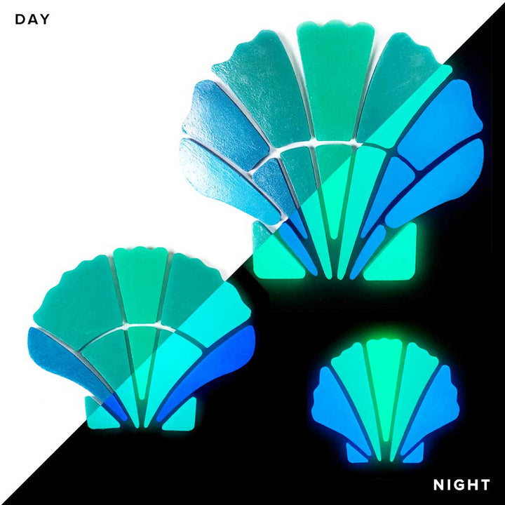 Scallop Shell Family Glow in the Dark Pool Mosaics